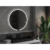 Mexen Rose megvilágított fürdőszobai tükör, kerek 100 cm, LED 6000K, anti-pára - 9810-100-100-611-00