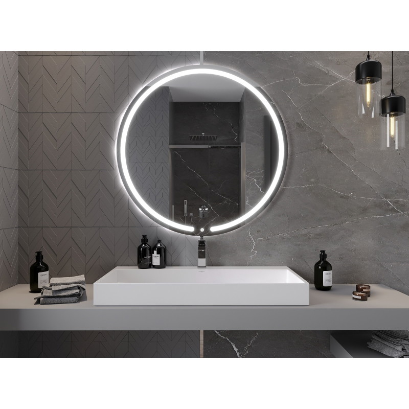 Mexen Rose kör alakú, LED 6000K, páramentes fürdőszobai tükör, 100 cm - 9810-100-100-611-00