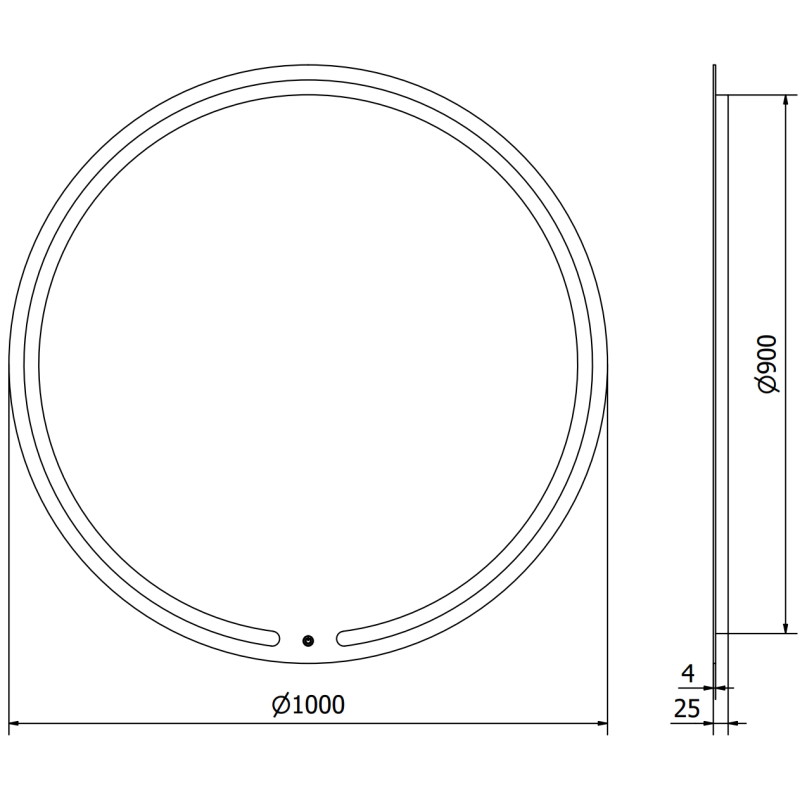 Mexen Rose kör alakú, LED 6000K, páramentes fürdőszobai tükör, 100 cm - 9810-100-100-611-00