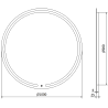 Mexen Rose megvilágított fürdőszobai tükör, kerek 100 cm, LED 6000K, anti-pára - 9810-100-100-611-00