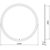 Mexen Rose oglindă iluminată de baie, rotunde 100 cm, LED 6000K, anti aburire - 9810-100-100-611-00