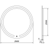 Mexen Rose oglindă iluminată de baie 60 x 60 cm, LED 6000K, anti aburire - 9810-060-060-611-00