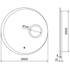 Mexen Ella oglindă de baie iluminată cu oglindă cosmetică, rotundă 60 cm, LED 6000K, antiaburire - 9811-060-060-611-00