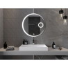 Mexen Ella oglindă de baie iluminată cu oglindă cosmetică, rotundă 80 cm, LED 6000K, anti-aburire - 9811-080-080-611-00