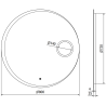 Mexen Ella oglindă iluminată de baie cu oglindă cosmetică, rotunde 80 cm, LED 6000K, anti aburire - 9811-080-080-611-00