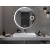 Mexen Ella oglindă de baie iluminată cu oglindă cosmetică, rotundă 100 cm, LED 6000K, anti-abur - 9811-100-100-611-00