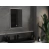 Mexen Erma oglindă iluminată de baie 50 x 70 cm, LED 6000K, anti aburire, ramă neagră - 9814-050-070-611-70