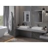 Mexen Erma oglindă iluminată de baie 50 x 70 cm, LED 6000K, anti aburire, ramă neagră - 9814-050-070-611-70
