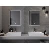 Mexen Erma oglindă iluminată de baie 50 x 70 cm, LED 6000K, anti aburire, ramă neagră - 9814-050-070-611-70