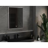 Mexen Erma oglindă baie iluminată 60 x 80 cm, LED 6000K, anti-abur, ramă neagră - 9814-060-080-611-70