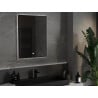 Mexen Erma oglindă iluminată de baie 60 x 80 cm, LED 6000K, anti aburire, ramă neagră - 9814-060-080-611-70