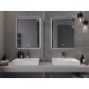 Mexen Erma oglindă iluminată de baie 60 x 80 cm, LED 6000K, anti aburire, ramă neagră - 9814-060-080-611-70