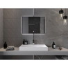 Mexen Erma világító LED fürdőszobai tükör 80 x 60 cm, 6000K, páramentes, fekete keret - 9814-080-060-611-70