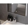 Mexen Erma 80 x 60 cm-es, LED-es 6000K, páramentes, fekete keretes fürdőszobai tükör - 9814-080-060-611-70