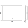 Mexen Erma oglindă de baie iluminată 80 x 60 cm, LED 6000K, antiaburire, ramă neagră - 9814-080-060-611-70