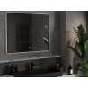 Mexen Erma megvilágított fürdőszobai tükör 100 x 80 cm, LED 6000K, párásodásmentes, fekete keret - 9814-100-080-611-70