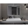 Mexen Erma oglindă iluminată de baie 100 x 80 cm, LED 6000K, anti aburire, ramă neagră - 9814-100-080-611-70