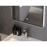 Mexen Erma oglindă de baie iluminată 100 x 80 cm, LED 6000K, antiaburire, ramă neagră - 9814-100-080-611-70