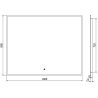 Mexen Erma oglindă iluminată de baie 100 x 80 cm, LED 6000K, anti aburire, ramă neagră - 9814-100-080-611-70