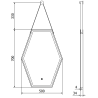 Mexen Orla 50 x 70 cm-es 6000K LED-es, páramentes fekete keretes fürdőszobai tükör - 9815-050-070-611-70