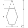 Mexen Orla megvilágított fürdőszobai tükör 50 x 70 cm, LED 6000K, anti-pára, fekete szegély - 9815-050-070-611-70