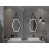 Mexen Orla oglindă de baie iluminată 50 x 70 cm, LED 6000K, anti-abur, cadru negru - 9815-050-070-611-70