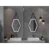 Mexen Orla oglindă de baie iluminată 50 x 70 cm, LED 6000K, anti-abur, ramă neagră - 9815-050-070-611-70