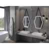 Mexen Orla oglindă iluminată de baie 60 x 80 cm, LED 6000K, anti aburire, ramă neagră - 9815-060-080-611-70