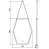 Mexen Orla oglindă iluminată de baie 60 x 80 cm, LED 6000K, anti aburire, ramă neagră - 9815-060-080-611-70