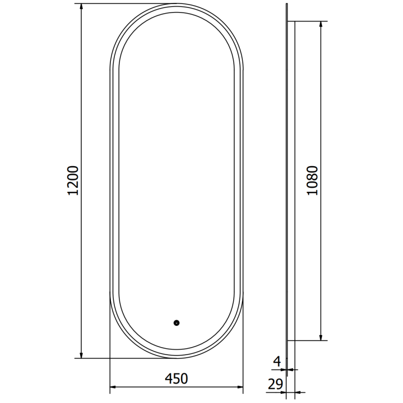Mexen Bono oglindă de baie iluminată 45 x 120 cm, LED 6000K, anti-aburire - 9816-045-120-611-00