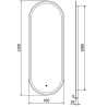 Mexen Bono megvilágított fürdőszobai tükör 45 x 120 cm, LED 6000K, páramentesítő - 9816-045-120-611-00