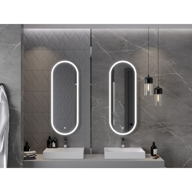 Mexen Bono megvilágított fürdőszobai tükör 45 x 120 cm, LED 6000K, páramentesítő - 9816-045-120-611-00