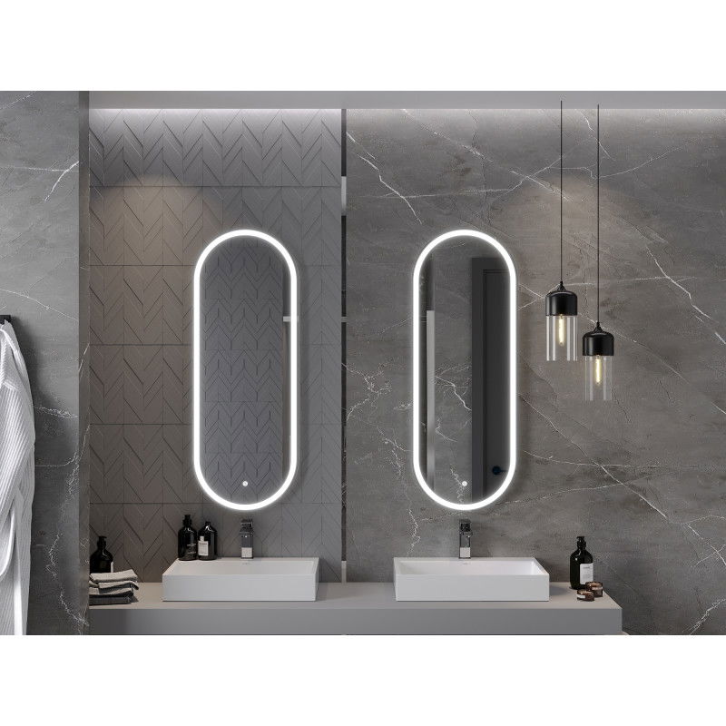 Mexen Bono oglindă de baie iluminată 45 x 120 cm, LED 6000K, anti-aburire - 9816-045-120-611-00