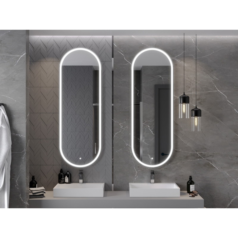 Mexen Bono fűtött világítású fürdőszobai tükör 55 x 155 cm, LED 6000K, páramentesítő - 9816-055-155-611-00
