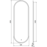 Oglindă de baie Mexen Bono iluminată 55 x 155 cm, LED 6000K, anti-abur - 9816-055-155-611-00