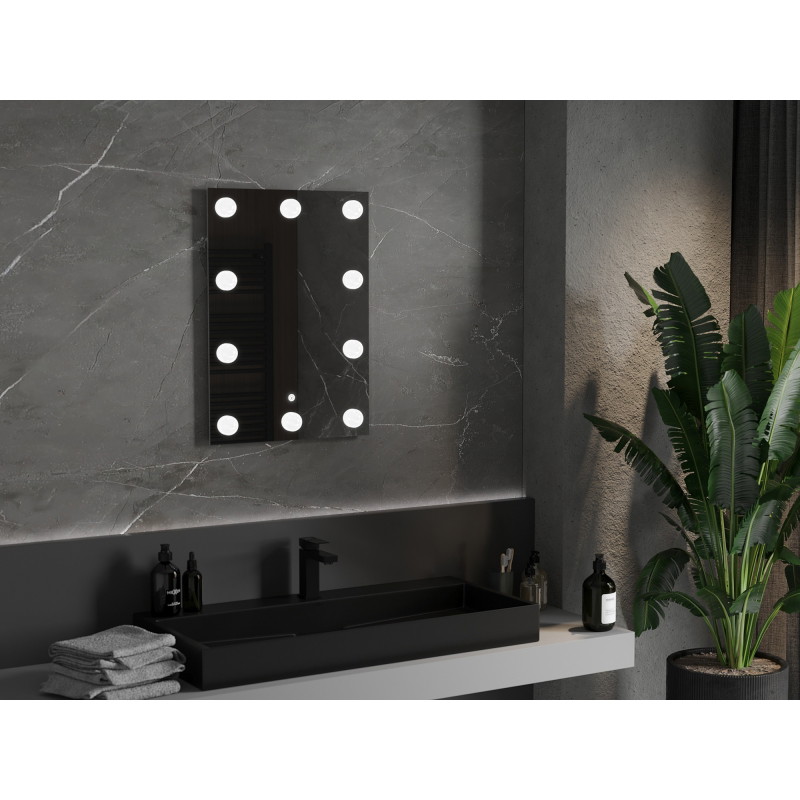 Mexen Dona oglindă de baie cu iluminare LED 50 x 70 cm, 6000K, anti-ceață - 9818-050-070-611-00