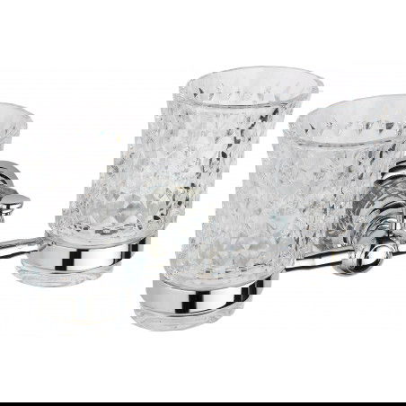 Mexen Estela pahar dublu pentru periuțe de dinți, crom - 7011552-00