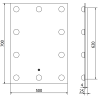 Mexen Dona 50 x 70 cm-es, LED 6000K világítású, páramentes fürdőszobai tükör - 9818-050-070-611-00