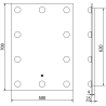 Mexen Dona oglindă de baie iluminată 50 x 70 cm, LED 6000K, anti-aburire - 9818-050-070-611-00