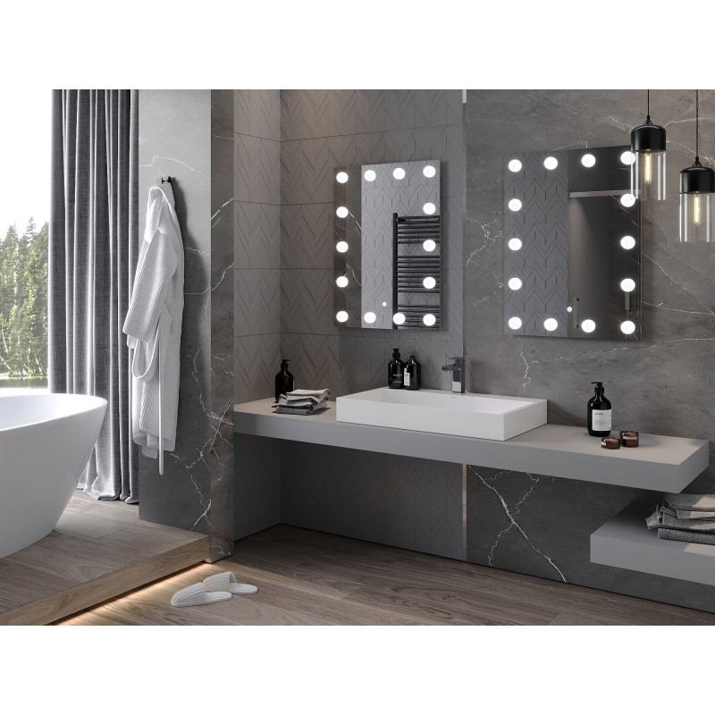 Mexen Dona megvilágított fürdőszobai tükör 60 x 80 cm, LED 6000K, páramentes - 9818-060-080-611-00