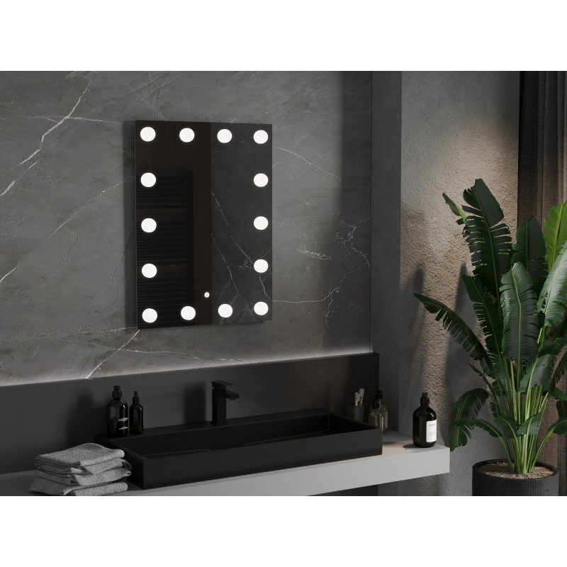 Mexen Dona megvilágított fürdőszobai tükör 60 x 80 cm, LED 6000K, páramentes - 9818-060-080-611-00