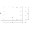 Mexen Dona oglindă de baie iluminată 80 x 60 cm, LED 6000K, anti-aburire - 9818-080-060-611-00