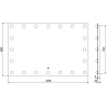 Mexen Dona megvilágított fürdőszobai tükör 120 x 80 cm, LED 6000K, anti-pára - 9818-120-080-611-00