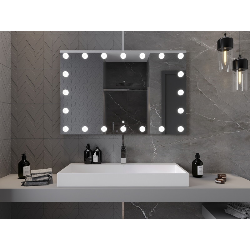 Mexen Dona LED megvilágított fürdőszobai tükör 120 x 80 cm, 6000K, páramentesítő - 9818-120-080-611-00