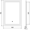 Mexen Miko oglindă iluminată de baie 50 x 70 cm, LED 6000K, anti aburire - 9819-050-070-611-00