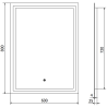 Mexen Miko fürdőszobai megvilágított tükör 60 x 80 cm, LED 6000K, páramentes - 9819-060-080-611-00