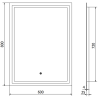 Mexen Miko oglindă iluminată de baie 60 x 80 cm, LED 6000K, anti aburire - 9819-060-080-611-00