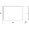 Mexen Miko megvilágított fürdőszobai tükör 80 x 60 cm, LED 6000K, anti-pára - 9819-080-060-611-00