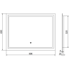 Mexen Miko megvilágított fürdőszobai tükör 80 x 60 cm, LED 6000K, páramentes - 9819-080-060-611-00