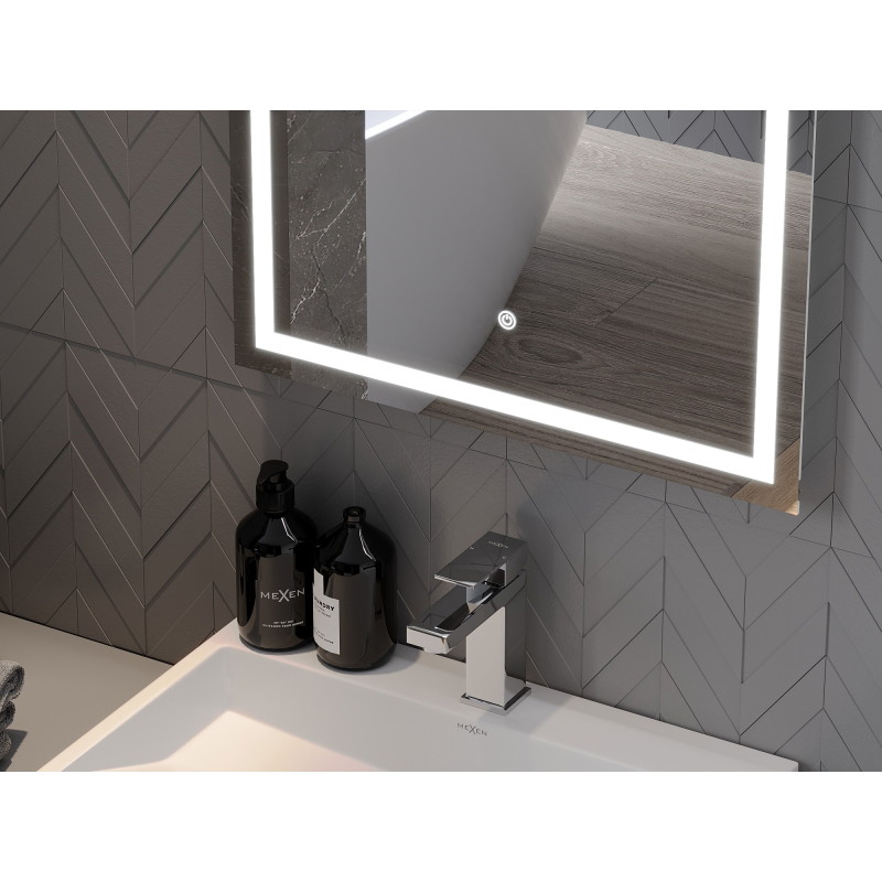 Mexen Miko oglindă de baie iluminată 60 x 80 cm, LED 6000K, anti-aburire - 9819-060-080-611-00